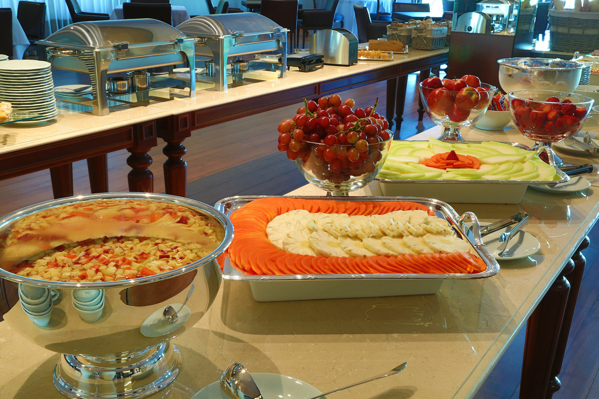 Hotel Mont Blanc Premium Ribeirão Preto Esterno foto A buffet at a hotel